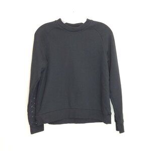 Black Women's Top with Sleeve Detail